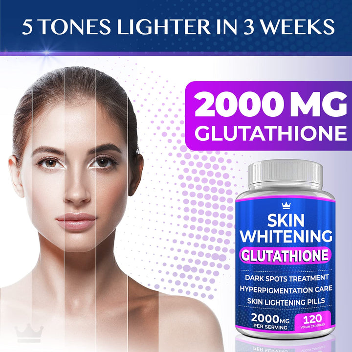 Northern Crown Glutathione Whitening Pills, 2000 mg, 120 Count