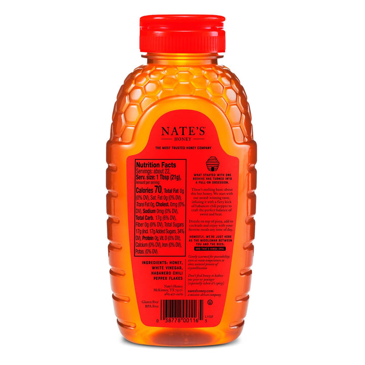 Nate's Honey Hot Honey, 16 oz