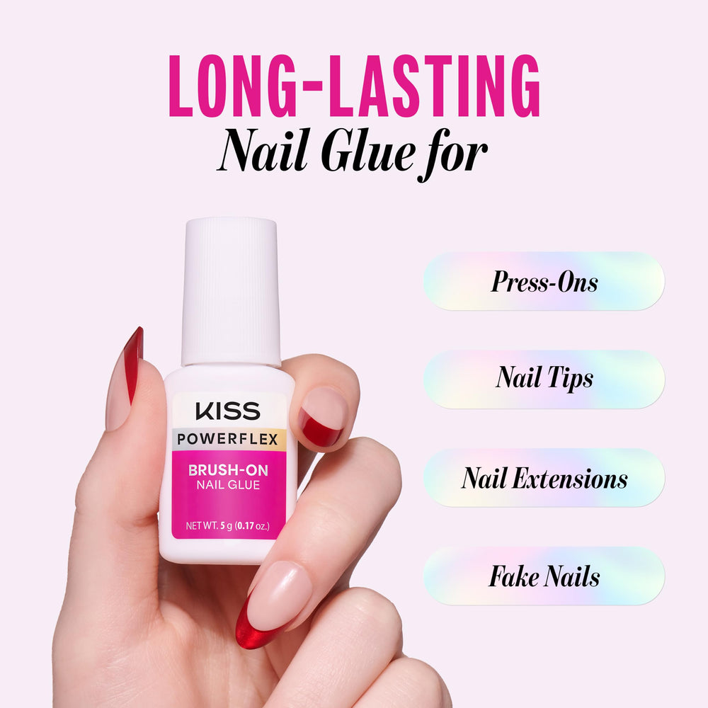 KISS Powerflex Brush-On Nail Glue, 5 g