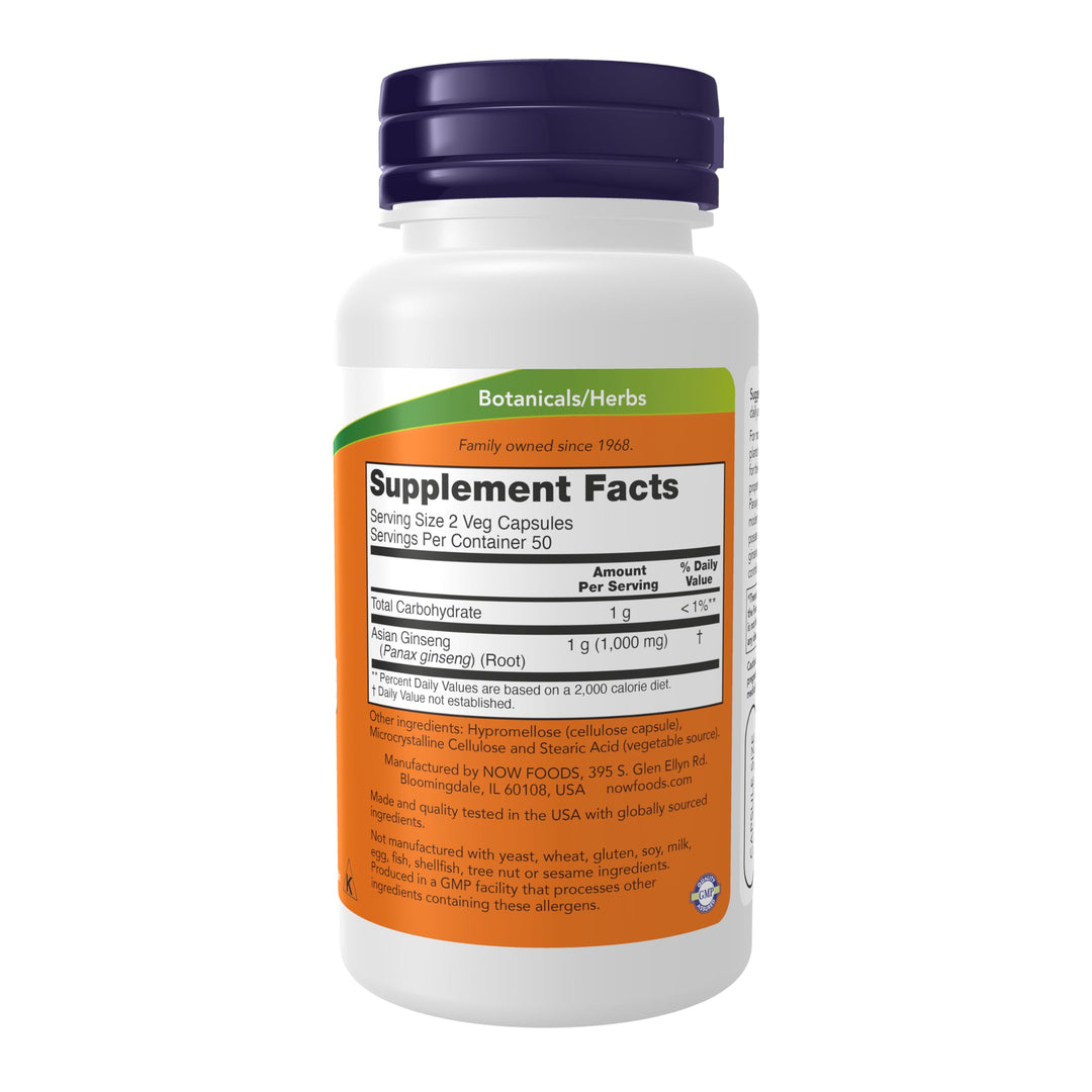 NOW Panax Ginseng 500 mg, 100 Count
