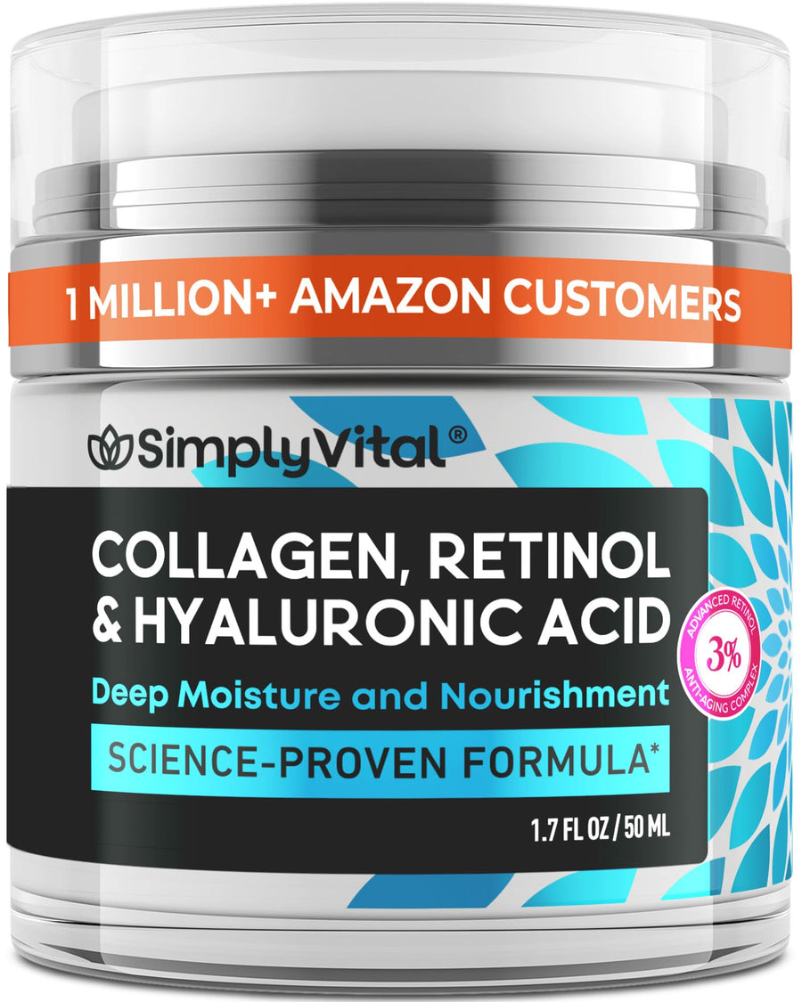 SimplyVital Retinol Collagen Hyaluronic Acid Face Moisturizer, 1.7 oz