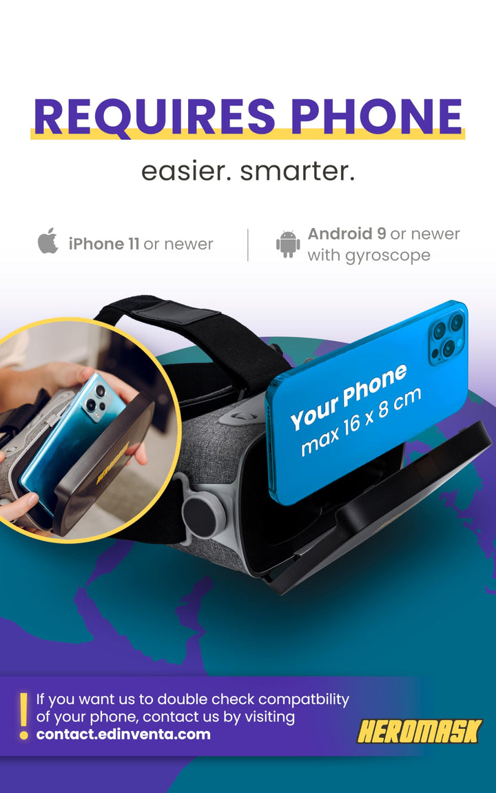 Heromask Educational VR Headset, Spanish Games, Kids