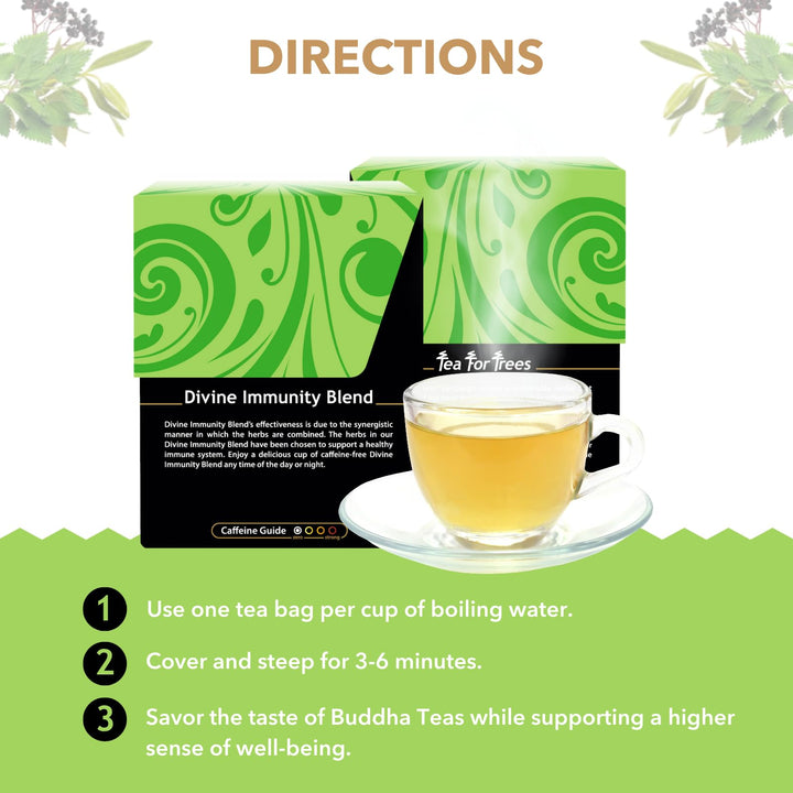 Buddha Teas Organic Divine Immunity Blend Herbal Tea, Caffeine Free