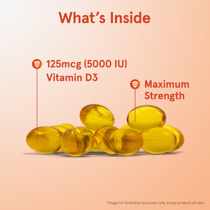 Jarrow Formulas Vitamin D3, 125 mcg (5,000 IU), 100 Count