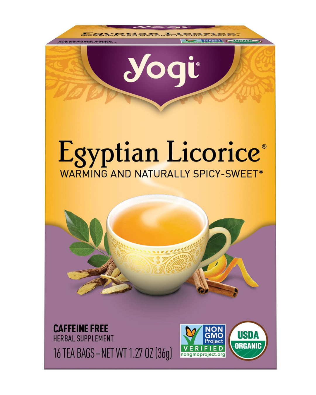 Yogi Organic Egyptian Licorice Tea, 16 Count
