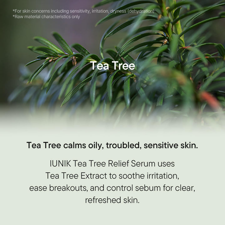 Iunik Tea Tree Relief Serum, White, 50 ml