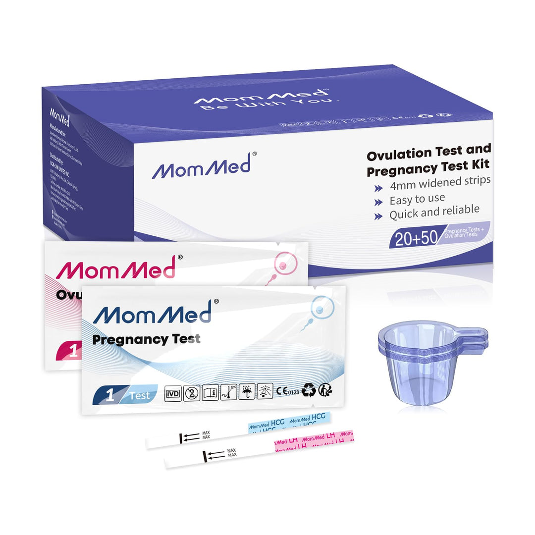 MOMMED Ovulation and Pregnancy Test Strips, 70 Count