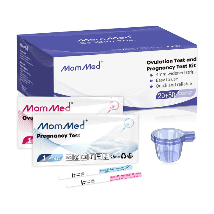 MOMMED Ovulation and Pregnancy Test Strips, 70 Count
