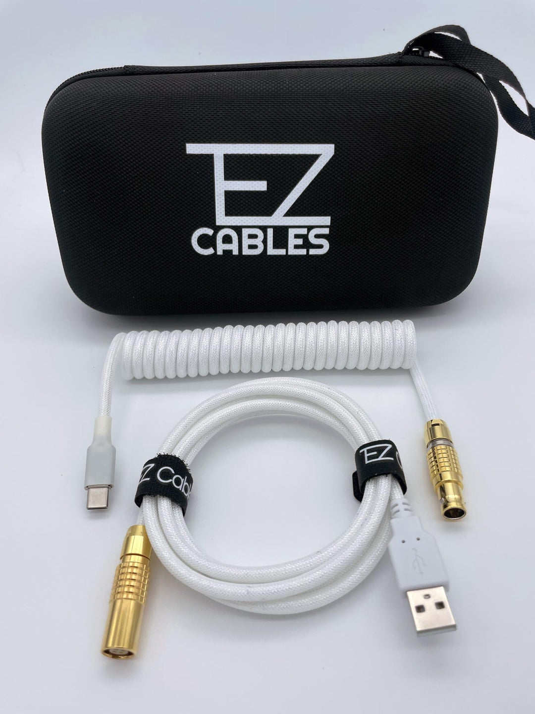 Tez Cables Coiled Cable, USB-C, White, 5 ft