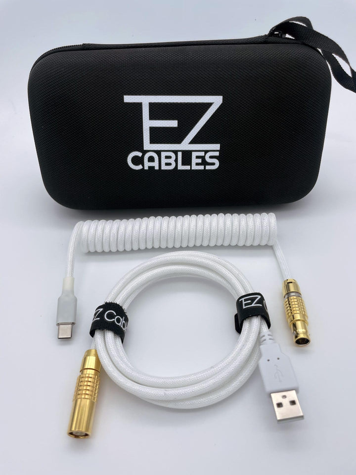 Tez Cables Coiled Cable, USB-C, White, 5 ft