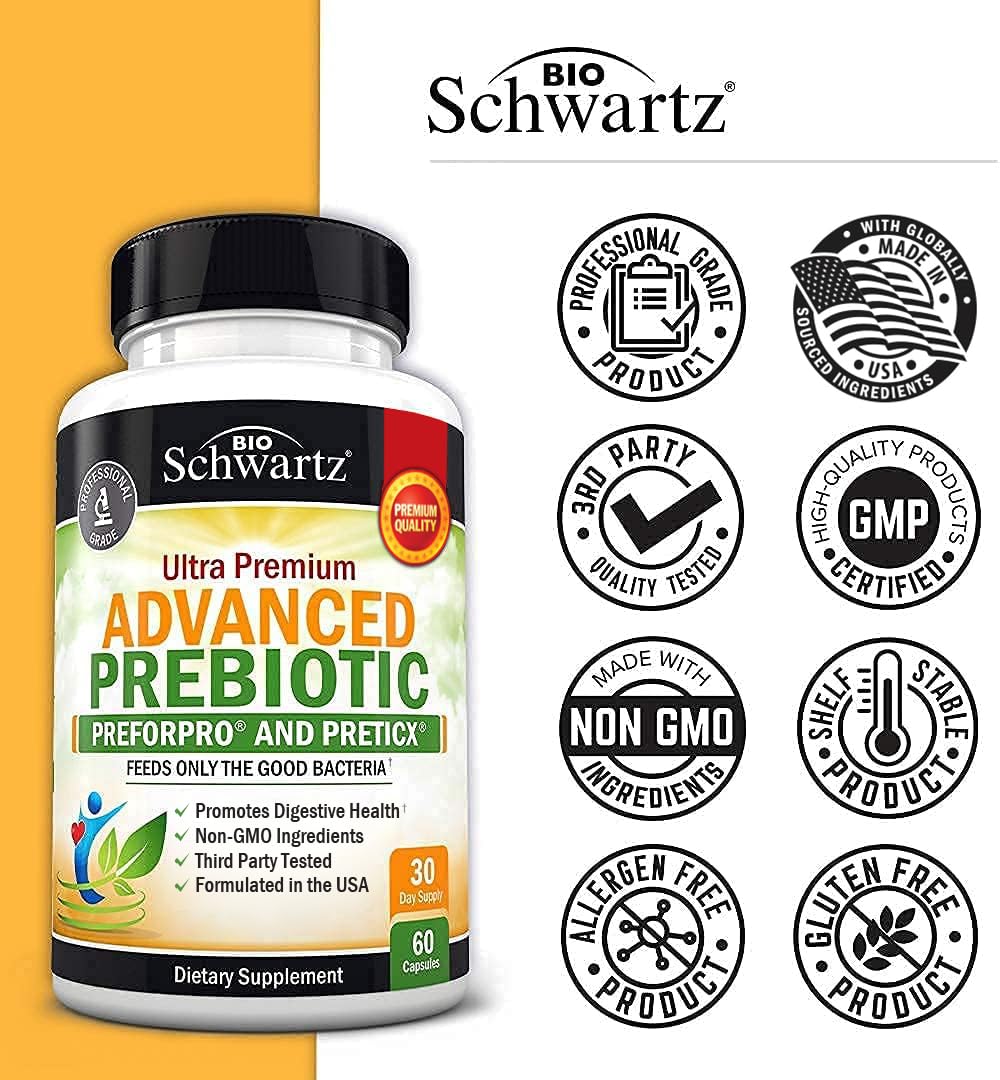 BioSchwartz Advanced Prebiotic Fiber Supplement, 60 Count