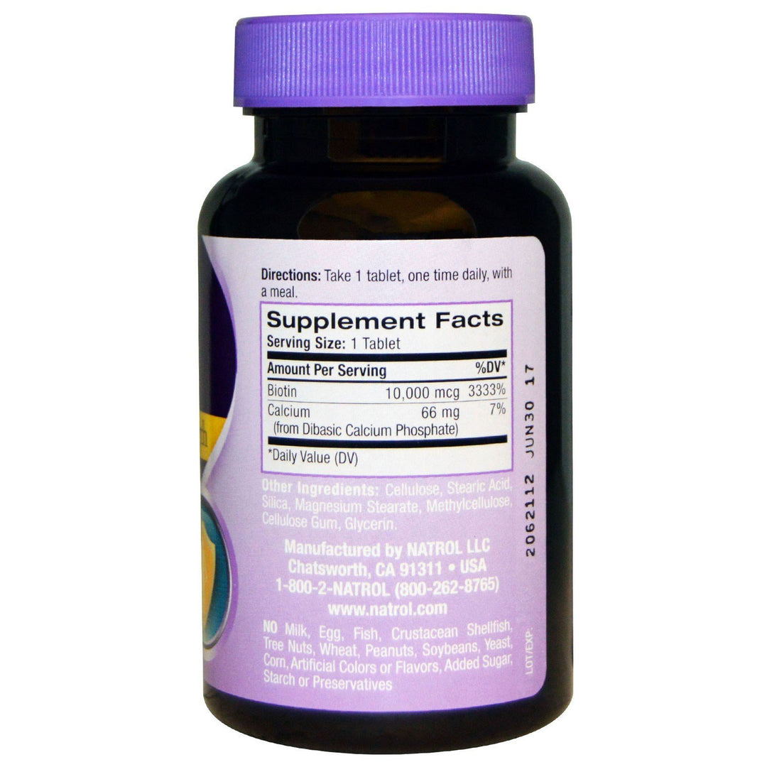 Natrol Biotin Maximum Strength, 10000 mcg, 100 Count