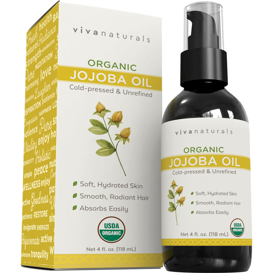 Viva Naturals Organic Jojoba Oil, 4 fl oz
