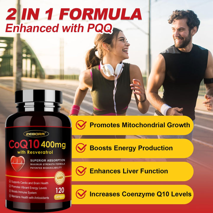 ZEBORA CoQ10, 400 mg, 120 Count