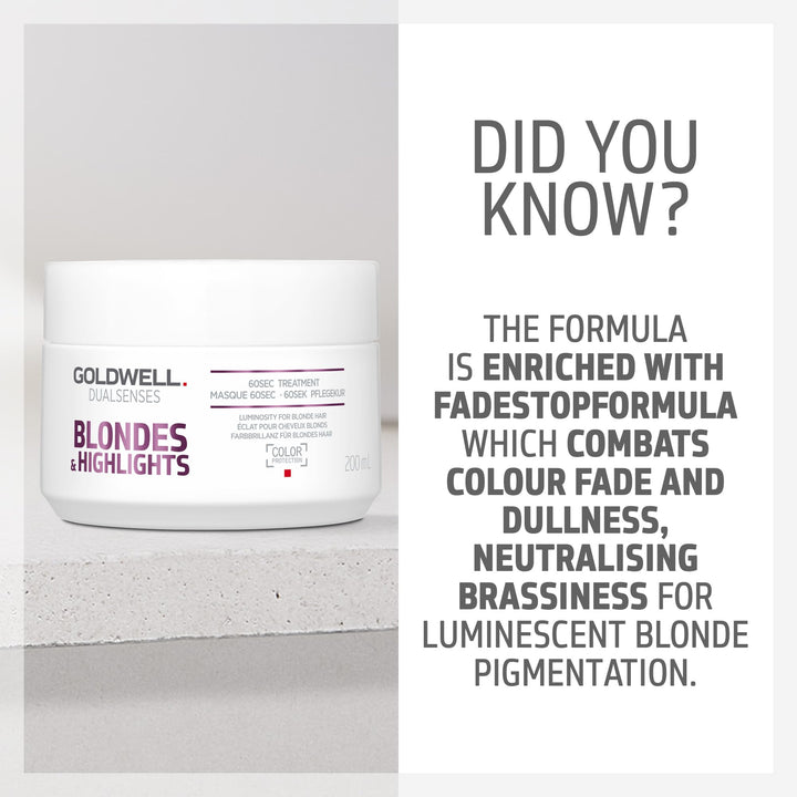 Goldwell Dualsenses Blondes And Highlights 60 Sec Treatment, 6.7 fl oz