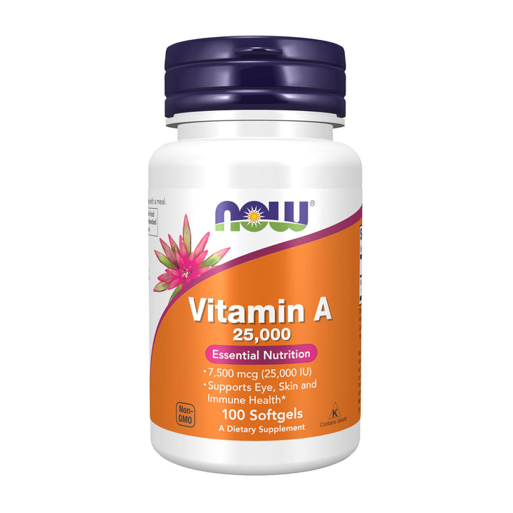 NOW Vitamin A 25000 IU, 100 Count