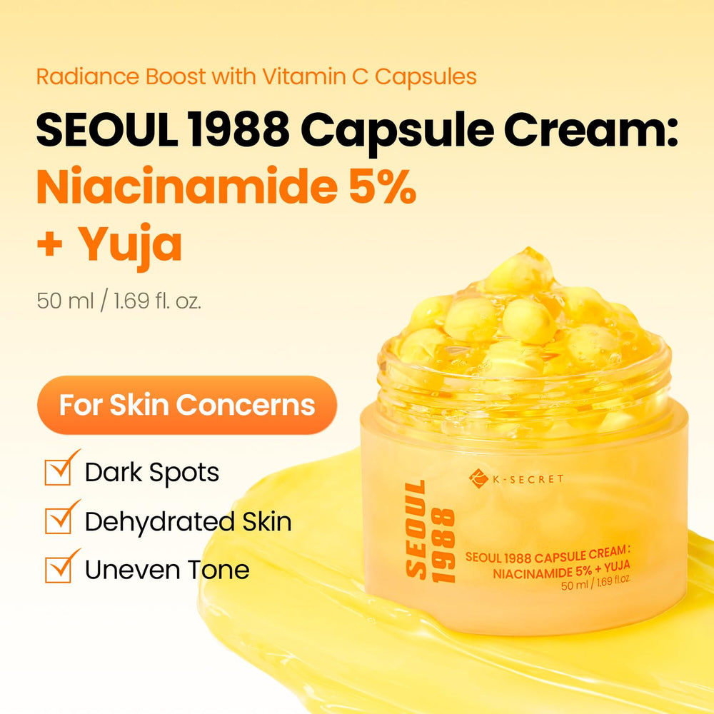 K-SECRET Seoul1988 Niacinamide 5% Capsule Cream, 1.69 fl oz