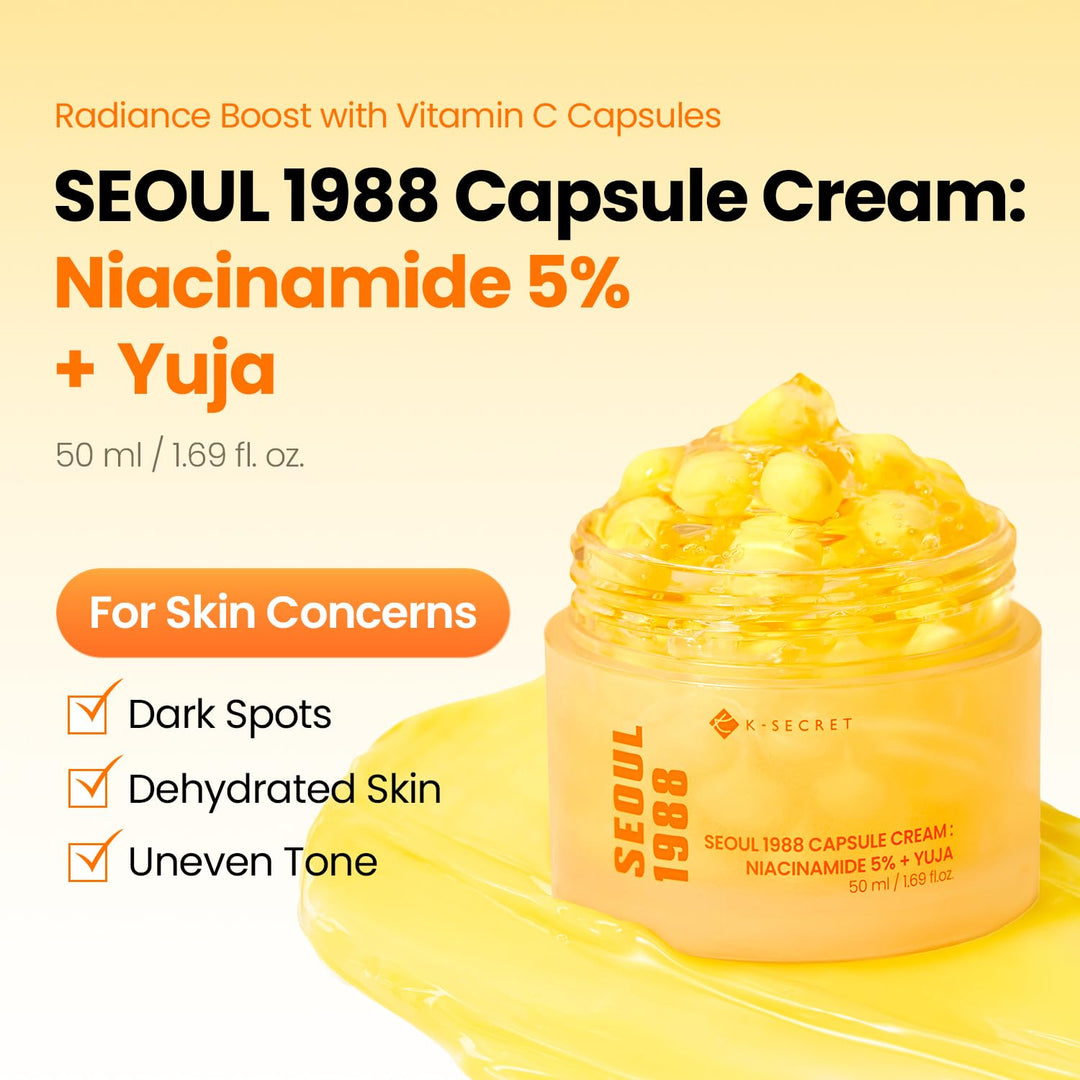 K-SECRET Seoul1988 Niacinamide 5% Capsule Cream, 1.69 fl oz