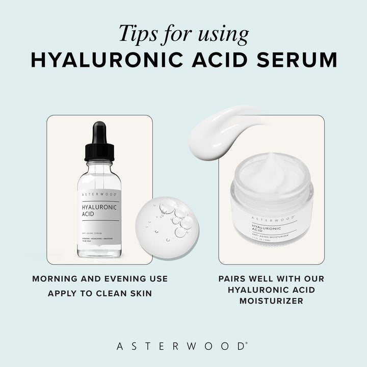 ASTERWOOD Pure Organic Hyaluronic Acid Serum, 20%, 1 oz