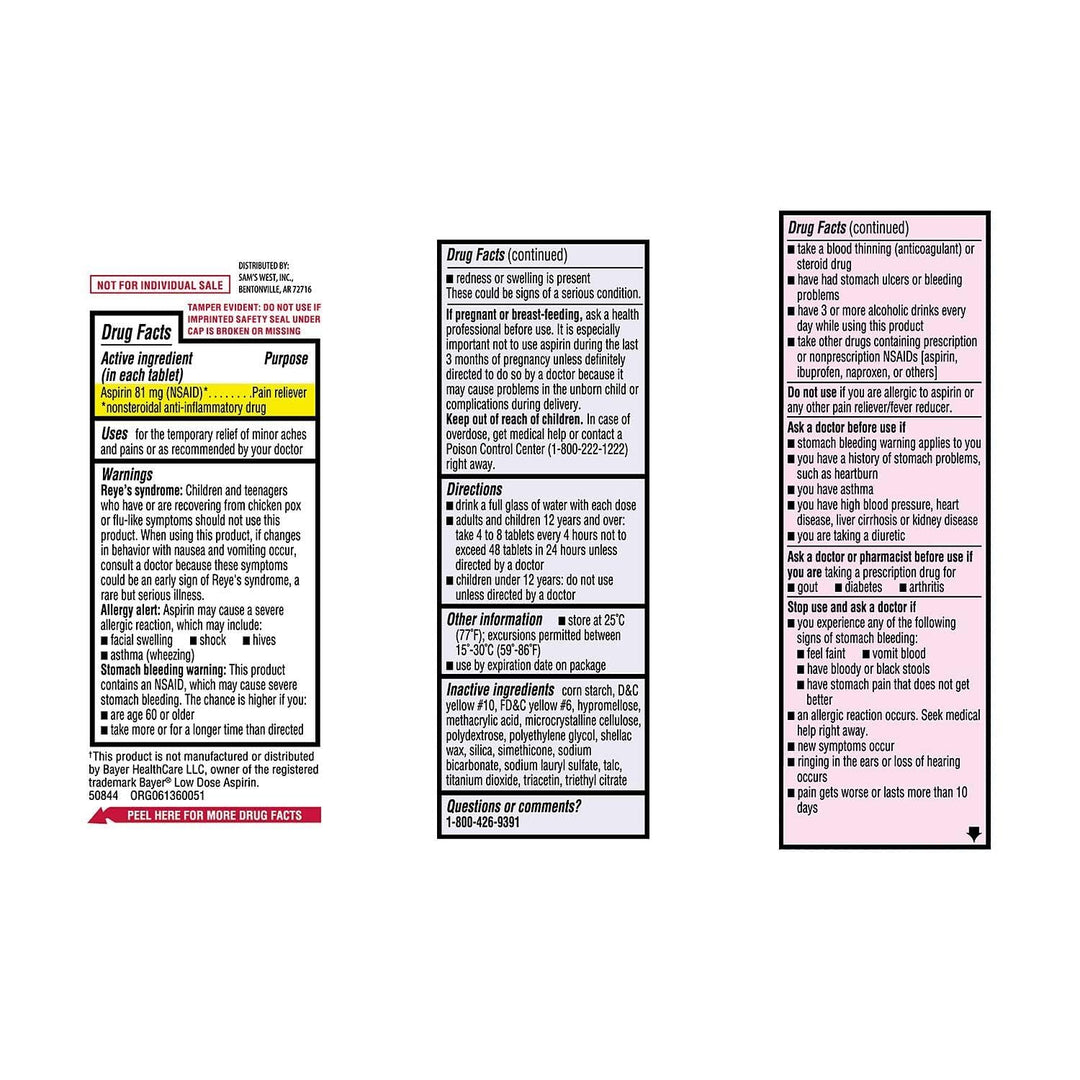 Outccogo Aspirin, 81 mg, Low Strength