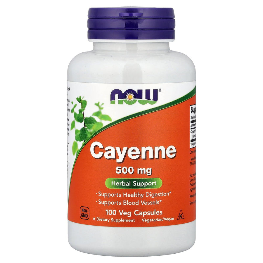 NOW Cayenne 500 mg, 100 Count