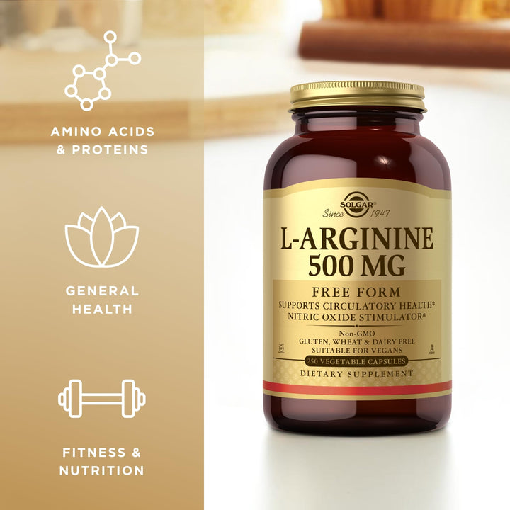 Solgar L-Arginine 500 mg, 250 Count