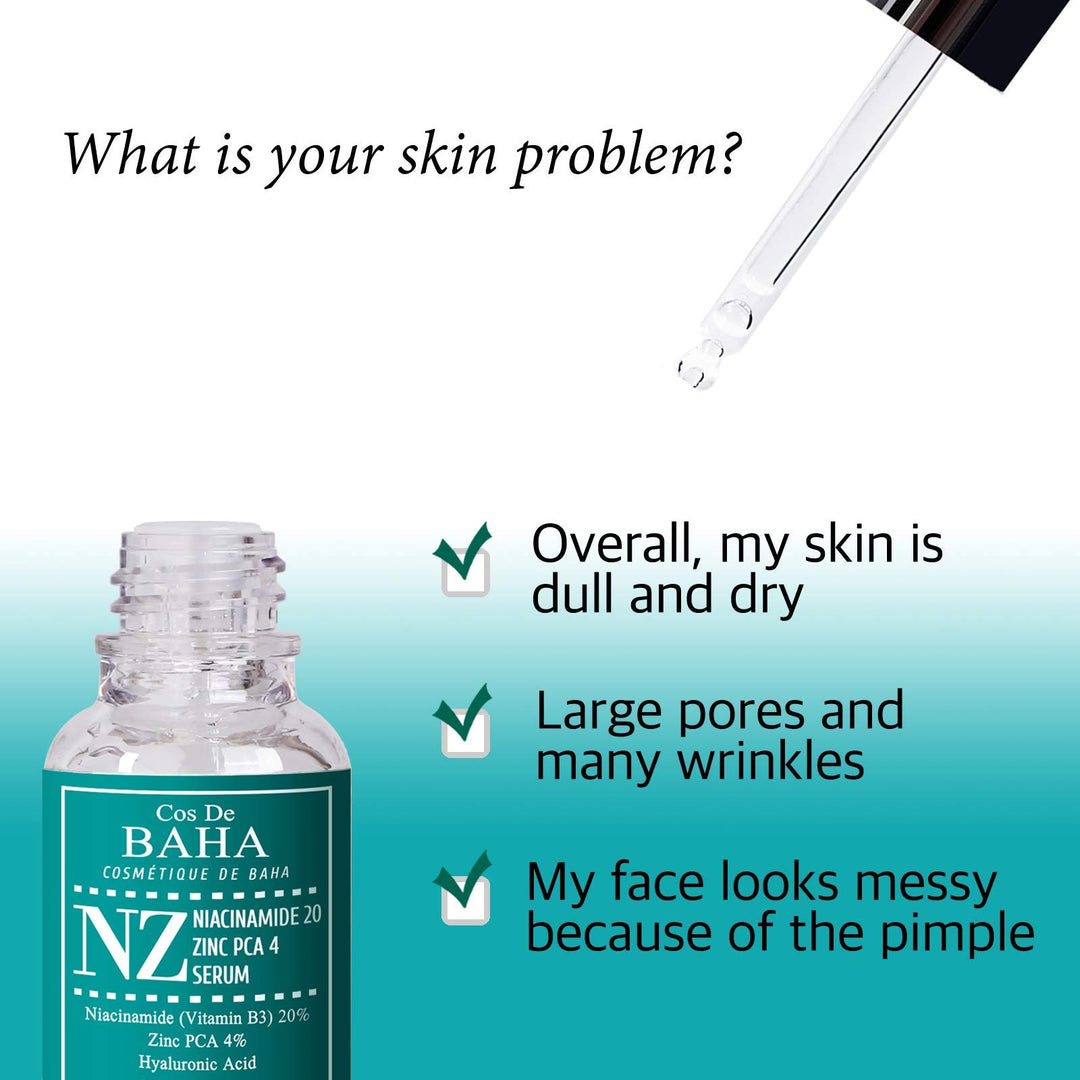 Cos De BAHA Niacinamide 20% + Zinc PCA 4% Serum, 1 fl oz