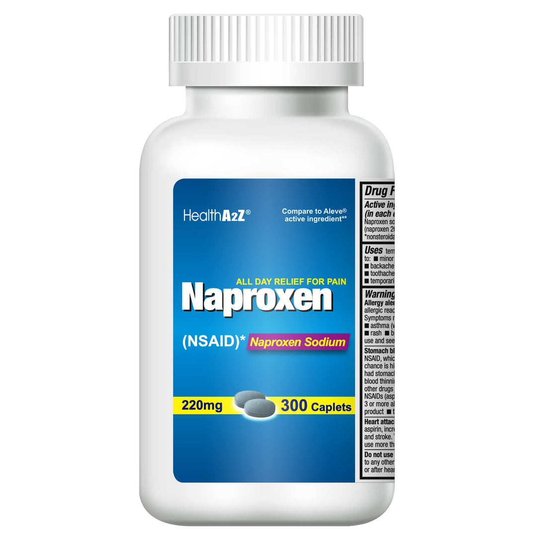 HealthA2Z Naproxen Sodium Tablets, 220 mg, 300 Count