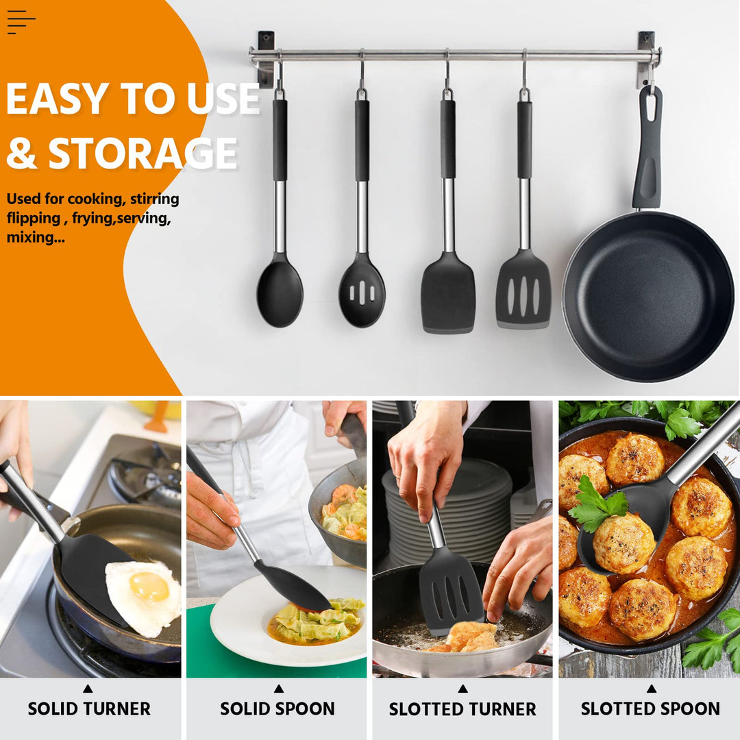 E-far Silicone Cooking Utensils Set, 4 Count