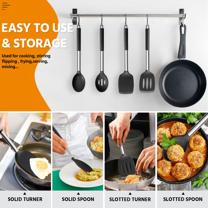 E-far Silicone Cooking Utensils Set, 4 Count