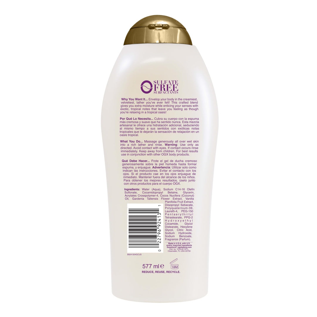 OGX Extra Creamy + Coconut Miracle Oil Moisture Body Wash, 19.5 fl oz
