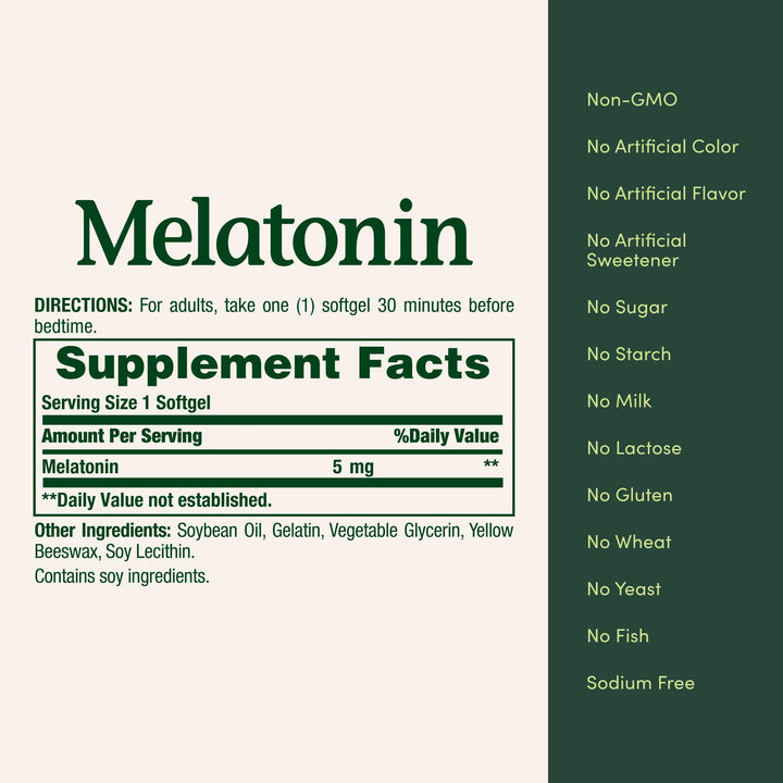 Nature's Bounty Super Strength Melatonin, 5 mg, 90 Count