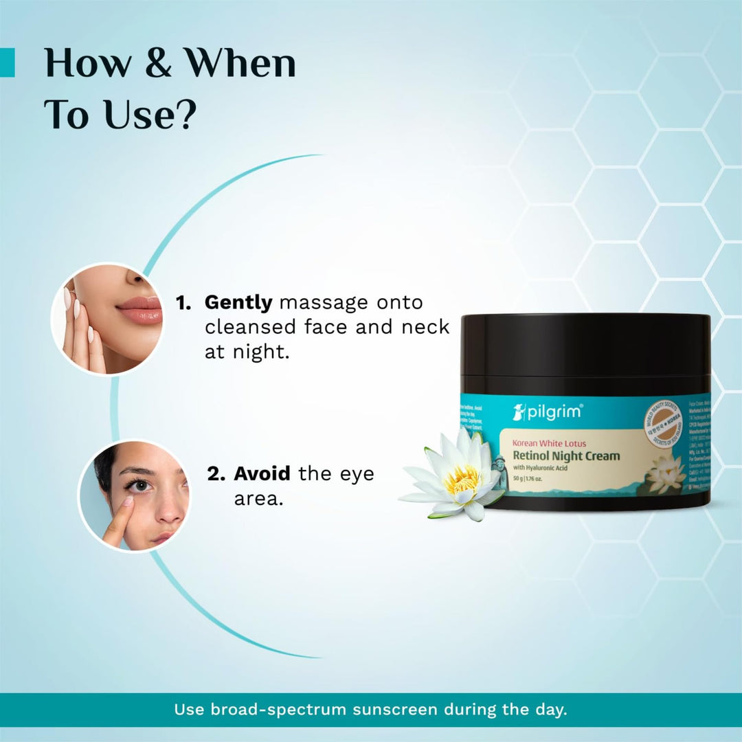 Pilgrim Korean Retinol Anti Aging Night Cream, 50 g
