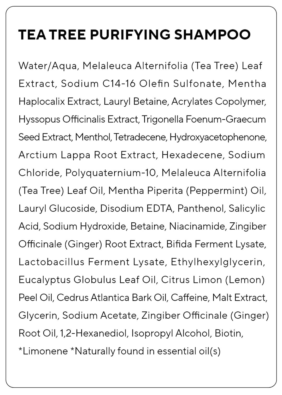 AROMATICA Tea Tree Purifying Shampoo, 400 ml