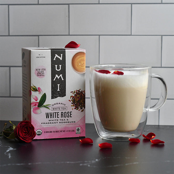 Numi Organic White Rose Tea, 16 Count
