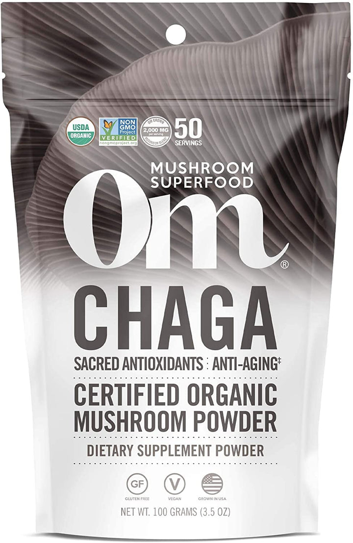 OM Mushroom Superfood Chaga Organic Mushroom Powder, 3.5 oz