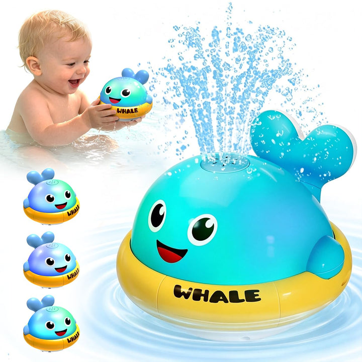 SEPHIX Whale Bath Toys, Light Up Fountain, 1 Count