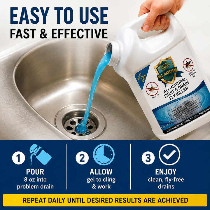 Natural Armor Fruit Fly And Drain Fly Killer Drain Gel, 1 gal