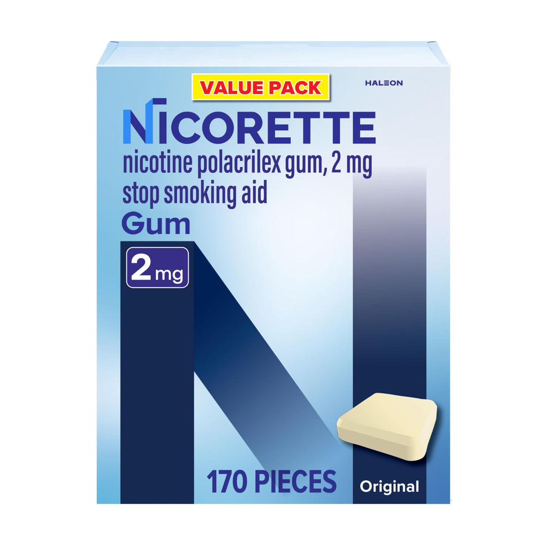 Nicorette Nicotine Gum, Original, 170 Count