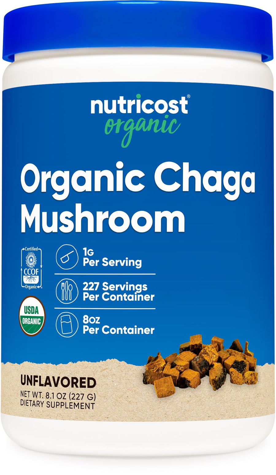 Nutricost Organic Chaga Mushroom Powder, 8 oz