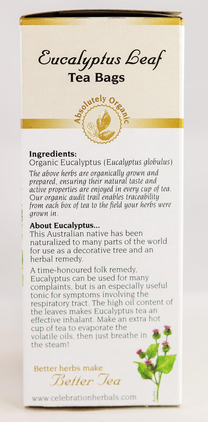 Celebration Herbals Eucalyptus Leaf Organic, 24 Count, 0.02 lb