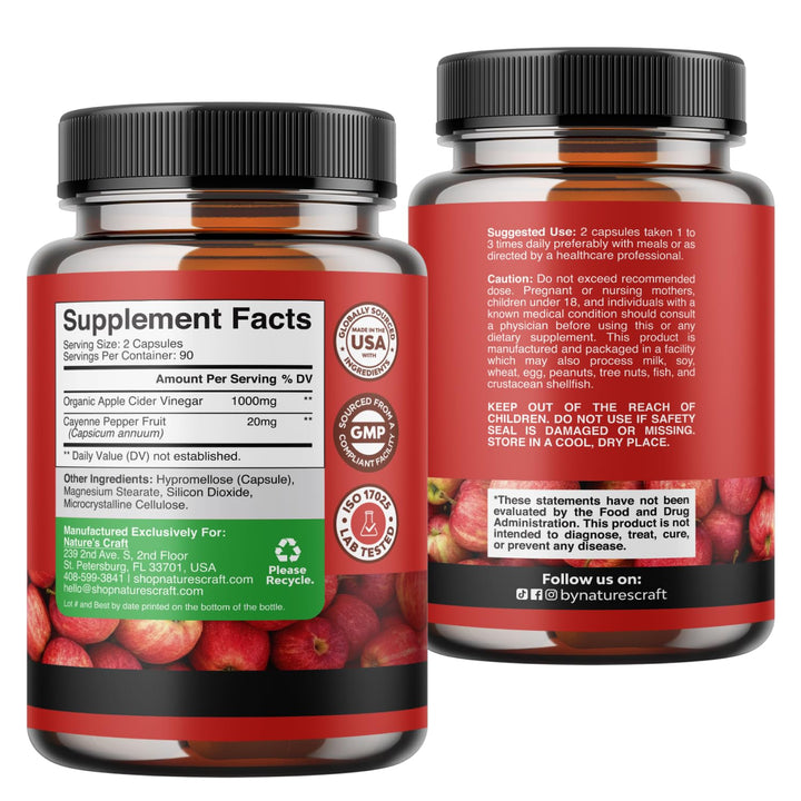 Apple Cider Vinegar Capsules, 180 Count