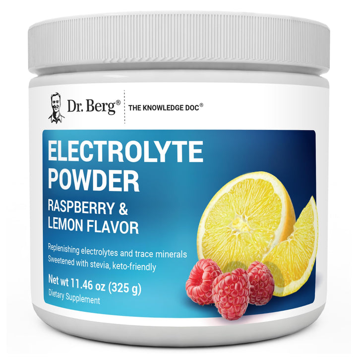 Dr. Berg Nutritionals Zero Sugar Hydration Keto Electrolyte Powder, Raspberry & Lemon, 50 Servings