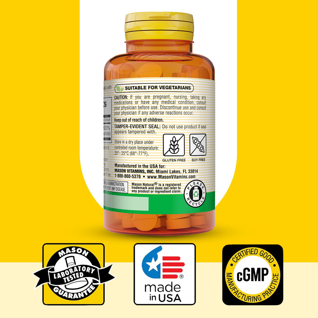 MASON NATURAL Vitamin B1 Thiamine, 250 mg, 100 Count