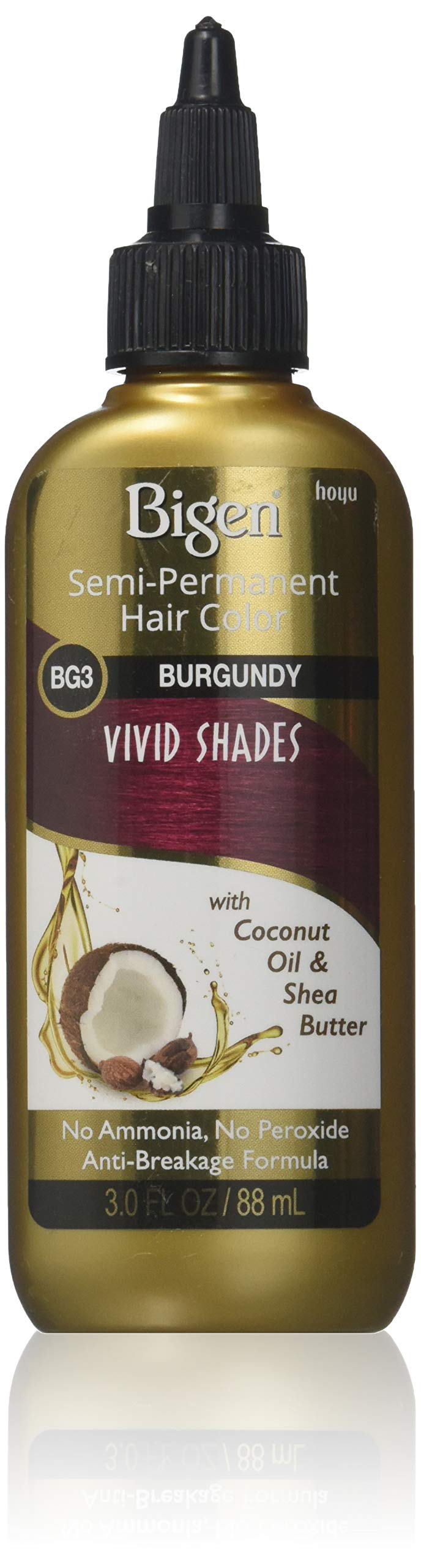 Bigen Semi-Permanent Haircolor, Bg3 Burgundy, 3 oz