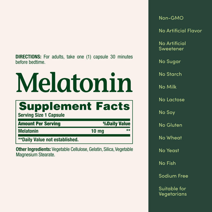 Nature's Bounty Melatonin, 10 mg, 60 Count, Pack of 2