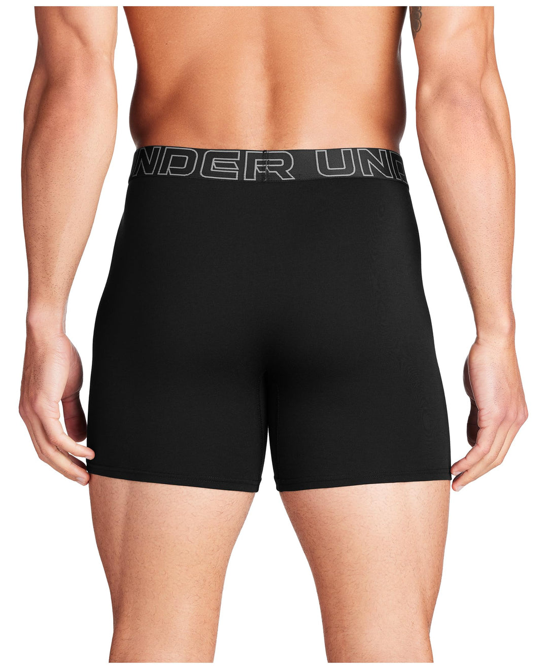 Under Armour Men's Cotton Boxerjock Brief Underwear, Black Solid, Medium, 3 Count