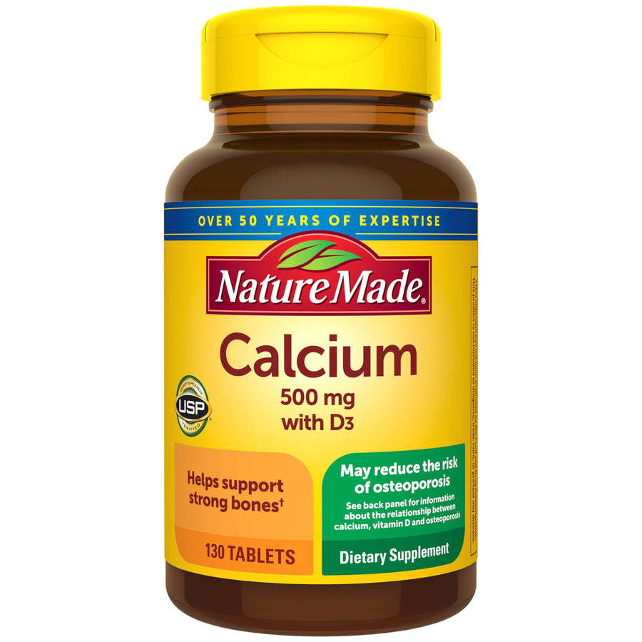 Nature Made Calcium 500 mg With Vitamin D3, 130 Count