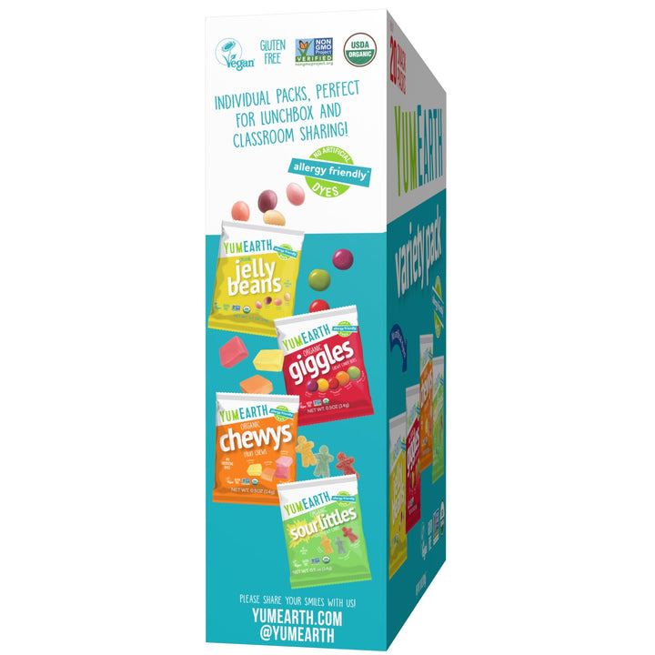 YumEarth Organic Candy Variety Box, Pack of 20