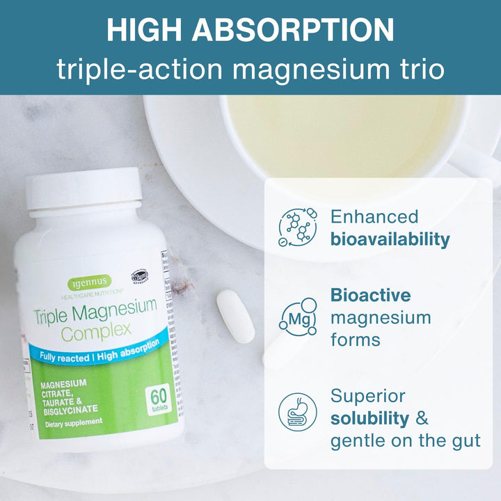 Igennus Healthcare Nutrition Triple Magnesium Complex, 60 Count